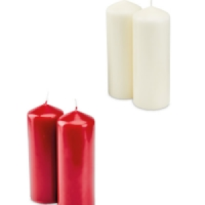 Aldi  Pillar Candles Pack of 2