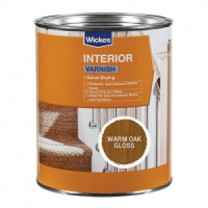 Wickes  Wickes Quick Drying Interior Varnish - Warm Oak Gloss 750ml