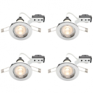 Wickes Chrome LED Downlight - 4.8W - Pack of 4 &pound;16.75