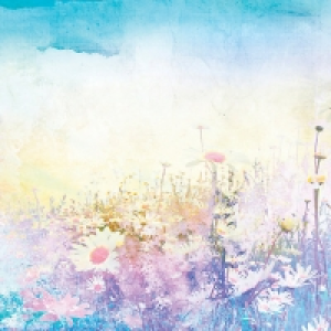 ohpopsi Flowery Meadow Wall Mural - L 3m (W) x 2.4m (H) £60.00