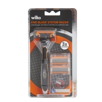 Wilko  Wilko Five Blade System Razor with 3 Cartridges