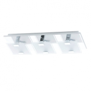 Eglo Vicaro LED Chrome 3 Lamp Square Flush Wall & Ceiling Li &pound;62.00