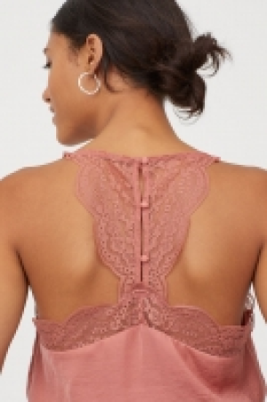  Satin top with lace £10.00