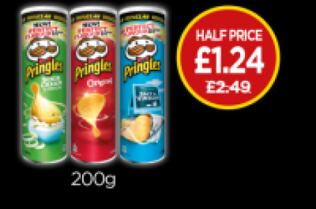 Pringles Original, Sour Cream & Onion, Salt & Vinegar