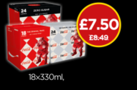 Diet Coke Multipack, Coca Cola Zero Multipack, Coca Cola Mul £7.50