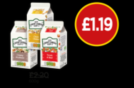 New Covent Garden Soup Co. Creamy Mushroom, Classic Chicken, £1.19