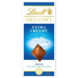 Tesco  Lindt Excellence Extra Creamy Milk Chocolate Bar 100G