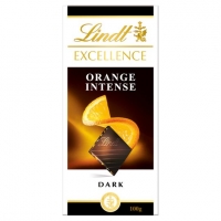 Tesco  Lindt Excellence Dark Orange Intense Chocolate Bar 100G