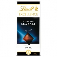 Tesco  Lindt Excellence Touch Of Sea Salt Chocolate Bar 100G