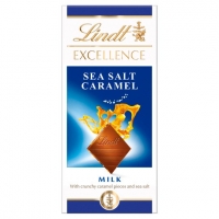 Tesco  Lindt Excellence Milk Sea Salt Caramel Chocolate 100G