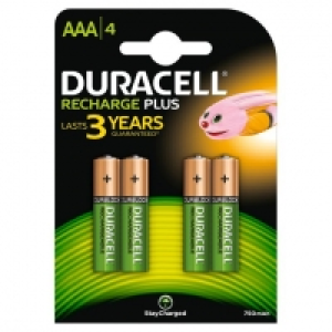 Tesco  Duracell Plus AAA 4Pk