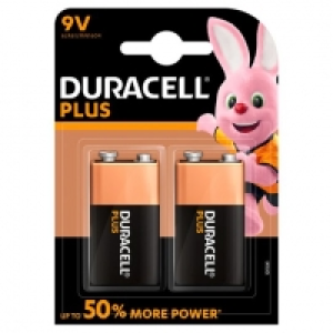 Tesco  Duracell Plus 9V 2 Pack