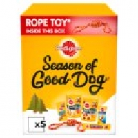 Asda Pedigree Christmas Treats Gift Box with Rope Toy