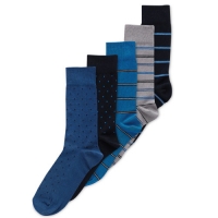Aldi  Mens Cotton Blue Socks 5 Pack