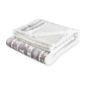 Grey Fairisle Sherpa Fleece
