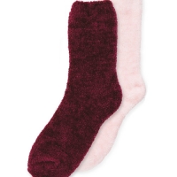 Aldi  4-8 Ladies Red Chenille Socks