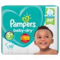 Asda Pampers Baby-Dry Size 5+ Nappies Breathable Dryness