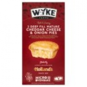 Asda Wyke Farms 2 Deep Fill Mature Cheddar Cheese & Onion Pies