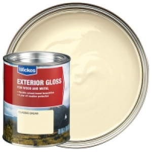 Wickes Exterior Gloss Paint - Classic Cream 750ml £18.00
