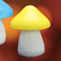 QDStores  Bright Garden Mushroom Solar Light - Yellow