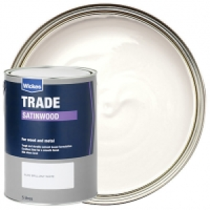 Wickes Trade Satinwood Pure Brilliant White 5L £38.00