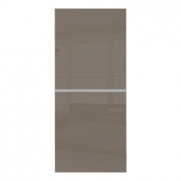 Wickes  Wickes Minimalist Sliding Wardrobe Door 2 Panel Silver Frame