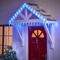 Wilko  Wilko 50 Outdoor Blue LED Icicle Christmas Lights