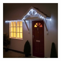 Wilko  Wilko 50 White Mains-Operated LED Icicle Outdoor Christmas L