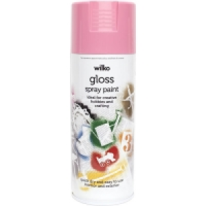 Wilko  Wilko Pink Gloss Spray Paint 400ml