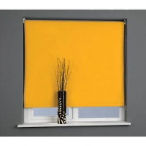 Wickes  Universal Plain Blackout Roller Blind - Mustard 600mm