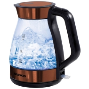 Wilko  Daewoo Copper 1.7L Glass Kettle