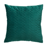 Wilko  Wilko Emerald Quilted Velvet Cushion 43 x 43cm