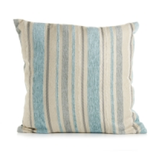 Wilko  Wilko Duck Egg Striped Chenille Cushion 43 x 43cm