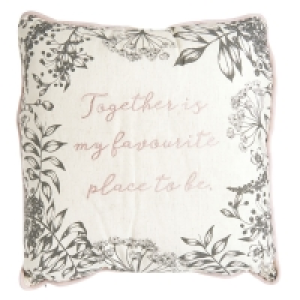 Wilko  Wilko Grey and White Fauna Cushion 43 x 43cm