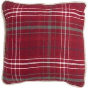 Wilko  Wilko Woven Check Sherpa Cushion 43 x 43cm