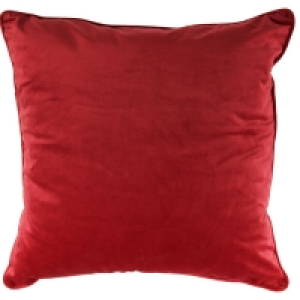 Wilko  Wilko Red Velour Cushion 50 x 50cm