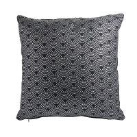 Wilko  Wilko Black and Silver Pattern Cushion 43 x 43cm