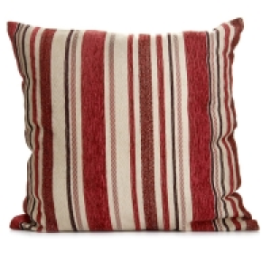 Wilko  Wilko Red Striped Chenille Cushion 43 x 43cm