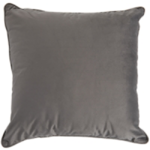 Wilko  Wilko Charcoal Velour Cushion 50 x 50cm