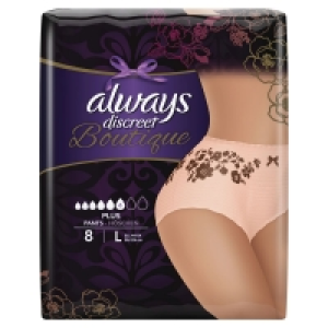 Wilko  Always Discreet Boutique Large Pants 8 pack