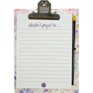 Filigree Leaves Clipboard & Pencil £1.79