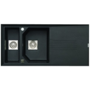 Wickes ROK Designer 1 1/2 Bowl Kitchen Sink Pack Volcano Bla £429.00