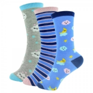 Foxbury Cloud Design Ladies Socks 3pk £2.39