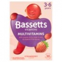 Asda Bassetts Vitamins Multivitamins Strawberry Flavour 3-6 Years Soft & Chewies
