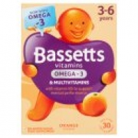 Asda Bassetts Vitamins Omega - 3 & Multivitamins Orange Flavour 3-6 Years