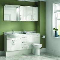 Wickes  Wickes Seville Bathroom Worktop - White 2000mm