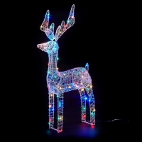 QDStores  Acrylic Reindeer Multicoloured LED 80cm