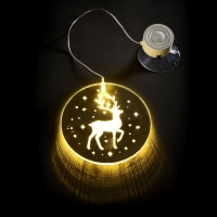 QDStores  1 LED Warm White Indoor Static Stag Window Sticker Battery 1