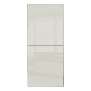 Wickes  Wickes Minimalist Sliding Wardrobe Door 2 Panel Silver Frame