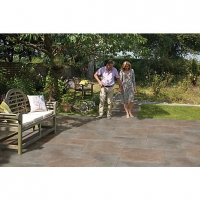 Wickes  Marshalls Symphony Project Smooth Copper Mixed Size Paving -